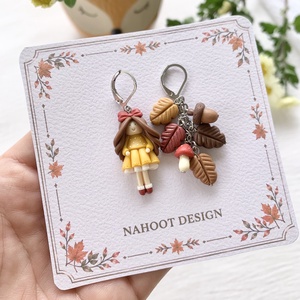 Cercei Poveste de toamna - bijuterii - cercei - cercei cu figurine - Artynos.ro