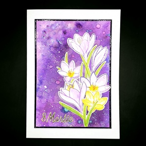 Crocus Fields - Felicitare 8 Martie unicat - casă & stil de viață - papetărie de hârtie - invitații, felicitări - Artynos.ro