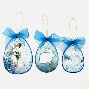 Enchanted Easter - Set 3 ouă decorative i felicitare unicat - casă & stil de viață - accesorii pentru decorat casa - decorațiuni de pereți, decorațiuni suspendate - decorațiuni suspendate - Artynos.ro