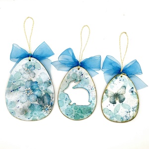Enchanted Easter - Set 3 ouă decorative i felicitare unicat - casă & stil de viață - accesorii pentru decorat casa - decorațiuni de pereți, decorațiuni suspendate - decorațiuni suspendate - Artynos.ro