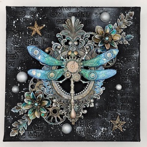 Inner Cosmos - Tablou mixed media 3D pe canvas - Artynos.ro