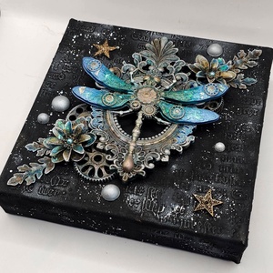 Inner Cosmos - Tablou mixed media 3D pe canvas - casă & stil de viață - decorațiuni de casă - picturi murale - tablou din mai multe piese - Artynos.ro