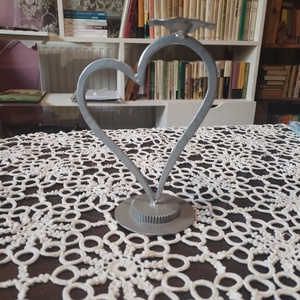 Suport lumânare inimioară  - accesorii de crăciun - cadou tematic de moș crăciun, decorațiuni - decor de interior moș crăciun - Artynos.ro