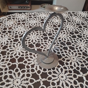 Suport lumânare inimioară  - accesorii de crăciun - cadou tematic de moș crăciun, decorațiuni - decor de interior moș crăciun - Artynos.ro