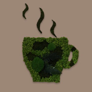 Ceasca din licheni stabilizati 5040 cm, Casa & Stil de viata, Accesorii pentru decorat casa, Decoratiuni de pereti, decoratiuni suspendate, Tablou cu licheni, Altele, ARTYNOS