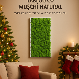 Tablou cu licheni stabilizati - cadoul perfect pentru Craciun, Casa & Stil de viata, Accesorii pentru decorat casa, Decoratiuni de pereti, decoratiuni suspendate, Tablou cu licheni, Prelucrarea lemnului, ARTYNOS