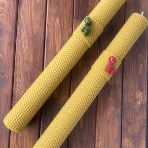 Lumanari din ceara naturala de albine, pentru botez, diametru 4cm, inaltime 26, set 2bucati - casă & stil de viață - lumânări, parfumuri, arome - lumânare - lumânări artizanale - Artynos.ro