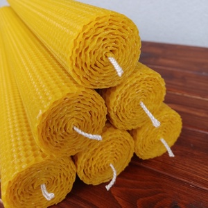 Lumanare din ceara naturala de albine, pentru cununie, diametrul 4cm, inaltime 26 cm, 2 bucati - casă & stil de viață - lumânări, parfumuri, arome - lumânare - lumânări artizanale - Artynos.ro
