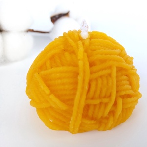 Lumanare ghem de ata din ceara de albine - casă & stil de viață - lumânări, parfumuri, arome - lumânare - lumânări artizanale - Artynos.ro