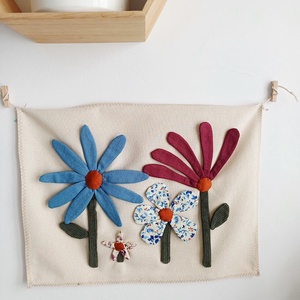 Tablou flori textile handmade - accesorii nuntă - amintiri și cadouri de nuntă - albume foto de nuntă - Artynos.ro