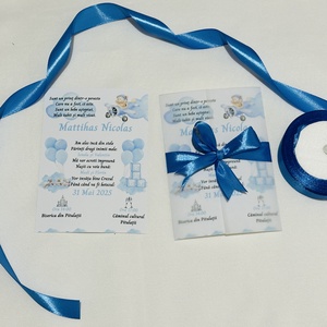 Invitatie botez - accesorii nuntă - invitații și felicitări de nuntă - invitații nuntă - Artynos.ro