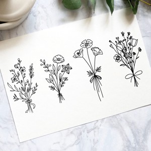 Tatuaj temporar lavabil Floral (1 foaie - 4 bucati), , , ARTYNOS