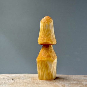 Ciupercuță Căsuță din Lemn de Tei  Sculptură Unicat -  - Artynos.ro