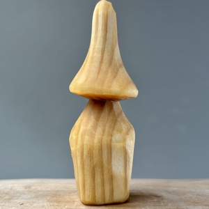 Ciupercuță căsuță sculptată manual din lemn de tei  decor rustic și natur -  - Artynos.ro