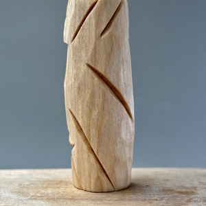 Figurină artizanală din lemn de tei  Chip bărbătesc sculptat manual - accessorii și unelte - accesorii decorative - figurine - Artynos.ro