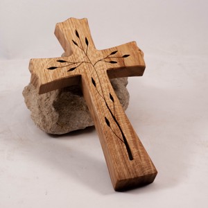 Cruce din lemn modelata, cruce de perete, , , ARTYNOS