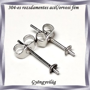 Accesorii pentru bijuterii din otel pretios: baza pentru cercei NAFK 03-3 4 perechi/cs, , , *NAFK 03-3
Plug-in din otel inoxidabil, baza pentru cercei lipicioasa, cu capatul semi-perforat al ..., ARTYNOS