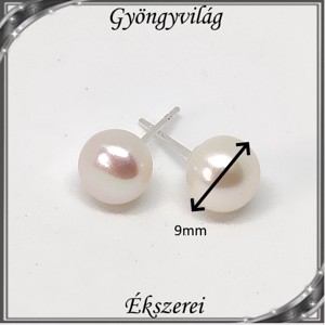Cercei: perlă naturală, argint 925 SFE-IGY02-9d într-o cutie cadou - bijuterii - cercei - cercei cu buline - Artynos.ro