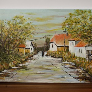 Tranquilitate rurala - Pictat manual, pictura acrilica, Arte vizuale si accesorii , Picturi, Pictura acrilica, , ARTYNOS