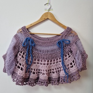 top scurt cu maneci bufante , Accessorii si unelte, Mercerie, Fire, ata de crosetat, Ghem de lana, Crosetat, ARTYNOS