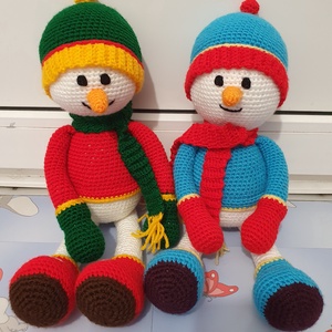 Oameni de zăpadă croșetați  - jucării și echipamente pentru copii - plușuri - figurine de pluș - Artynos.ro