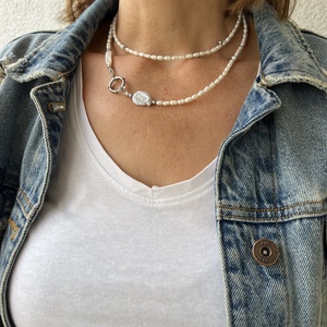 Colier din perle naturale lung 86 cm - Artynos.ro