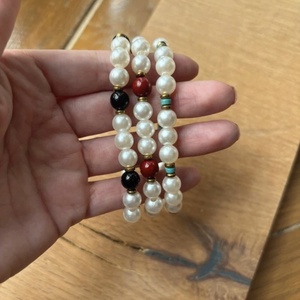 White and stones - bijuterii - brățări - brățări din perle - Artynos.ro