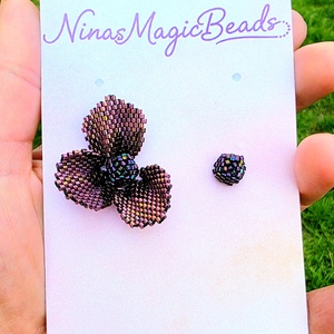 Floare  - bijuterii - cercei - cercei din mărgele - Artynos.ro