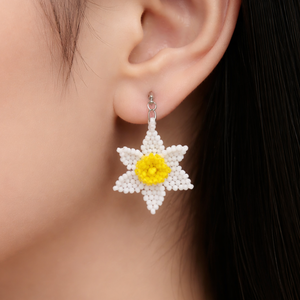 Cercei Narcisa - bijuterii - cercei - cercei din mărgele - Artynos.ro