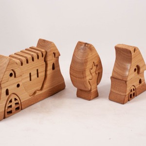  Castel din lemn, căsuță, constructor din lemn, puzzle jigsaw -  - Artynos.ro