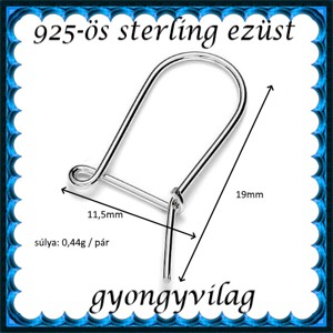  Accesorii pentru bijuterii din argint 925: bază pentru cercei cu închidere de siguranță EFK K 12 -  - Artynos.ro