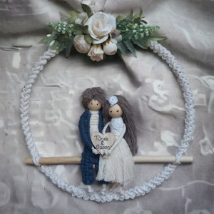 Suvenir de nuntă, ornament de perete cuplu -  - Artynos.ro