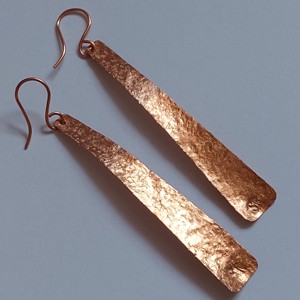 Cercei bat de aur in cupru, Bijuterii, Cercei lungi, , ARTYNOS