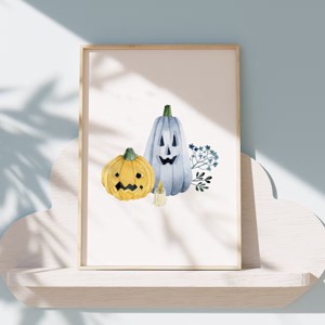 Halloween artă de perete, poster dovleac, imagine de toamnă -  - Artynos.ro
