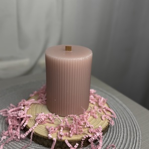 Lumanare cilindrica striata , Casa & Stil de viata, Lumanari, parfumuri, arome, Suport de lumanari, Lumanare si fabricarea lumanarilor, ARTYNOS