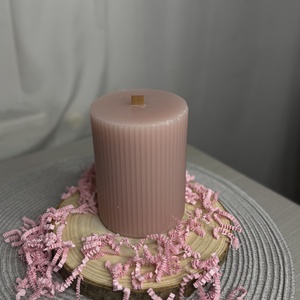 Lumanare cilindrică striată  - casă & stil de viață - lumânări, parfumuri, arome - suport de lumânări - Artynos.ro