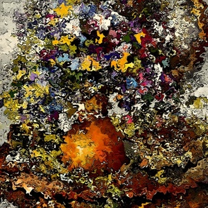 Tablou Vaza cu flori - arte vizuale și accesorii  - picturi - pictură în ulei - Artynos.ro