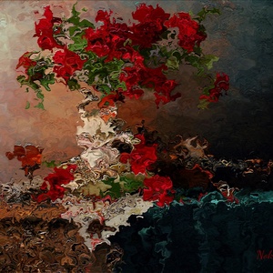 Tablou Trandafiri pentru vioara - arte vizuale și accesorii  - picturi - pictură în ulei - Artynos.ro