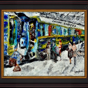 Viața ca o gară-O pictură unicat de S. Andrei (Noktys) - arte vizuale și accesorii  - picturi - pictură în ulei - Artynos.ro