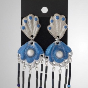 Cercei Scoica sidefie, Bijuterii, Cercei, Cercei din rasina, Confectionarea bijuteriilor, ARTYNOS