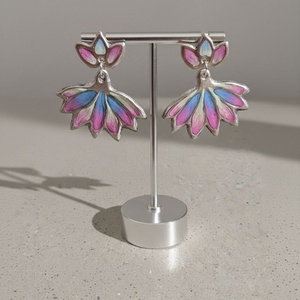 Cercei Lotus glow in the dark  - bijuterii - cercei - cercei din rășină - Artynos.ro