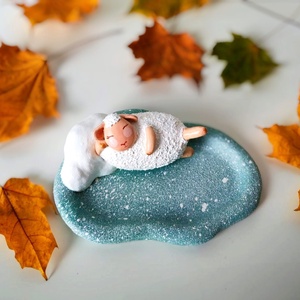 Suport Bijuterii Oita tolanita pe nor, Bijuterii, Suporturi si cutii de bijuterii, Stand bijuterii, Sculptura, Obiecte pictate, ARTYNOS