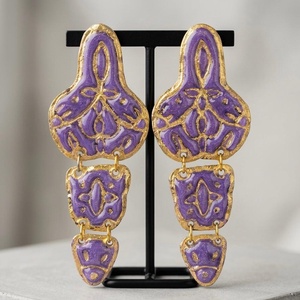 Cercei Purple Nights, Bijuterii, Cercei, Cercei din rasina, Confectionarea bijuteriilor, ARTYNOS