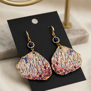 Cercei Lapis Flowers, Bijuterii, Cercei, Cercei din rasina, Confectionarea bijuteriilor, ARTYNOS