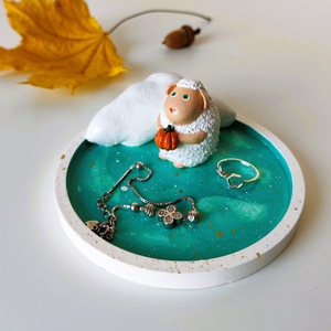 Suport bijuterii Oiță cu Dovleac 2 - bijuterii - suporturi și cutii de bijuterii - stand bijuterii - Artynos.ro