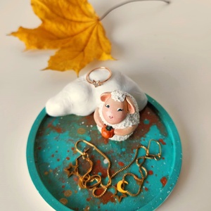 Suport bijuterii Oiță cu Dovleac 3 - bijuterii - suporturi și cutii de bijuterii - stand bijuterii - Artynos.ro