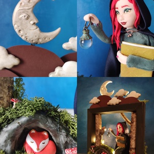 Dioramă miniatură - Padurea fermecată - casă & stil de viață - lămpi și corpuri de iluminat - tablouri cu leduri - Artynos.ro