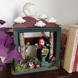 Dioramă miniatură - Padurea fermecată - casă & stil de viață - lămpi și corpuri de iluminat - tablouri cu leduri - Artynos.ro