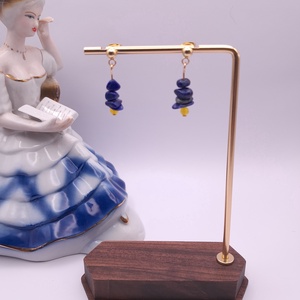 Cercei Lapis Lazuli  - bijuterii - cercei - cercei agățați - Artynos.ro