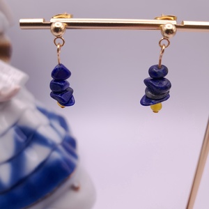 Cercei Lapis Lazuli  - bijuterii - cercei - cercei agățați - Artynos.ro